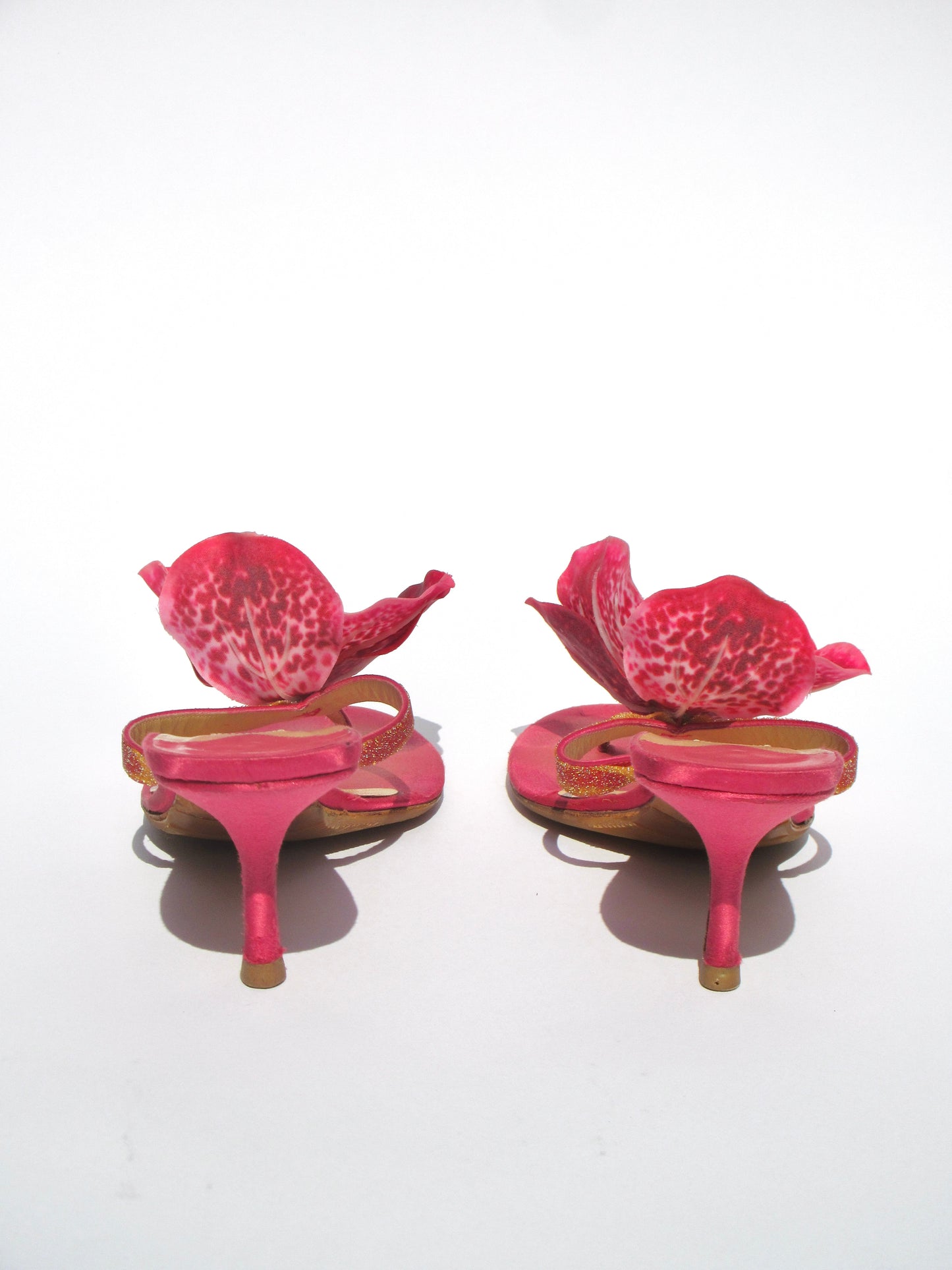 Reworked Upcycled Jimmy Choo Pink Orchid Kitten Heels