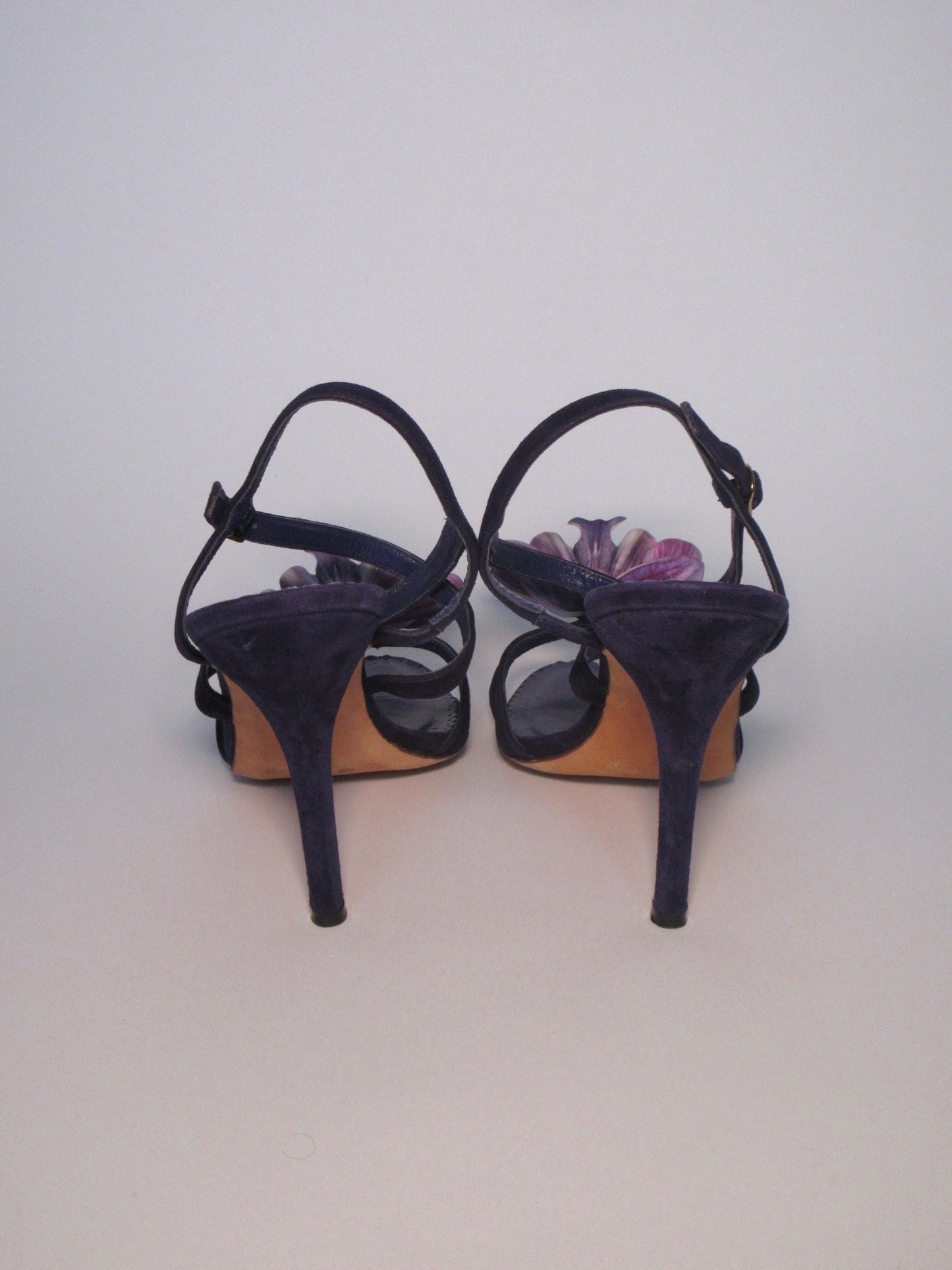 Reworked Upcycled Manolo Blahnik Blue Orchid Heels