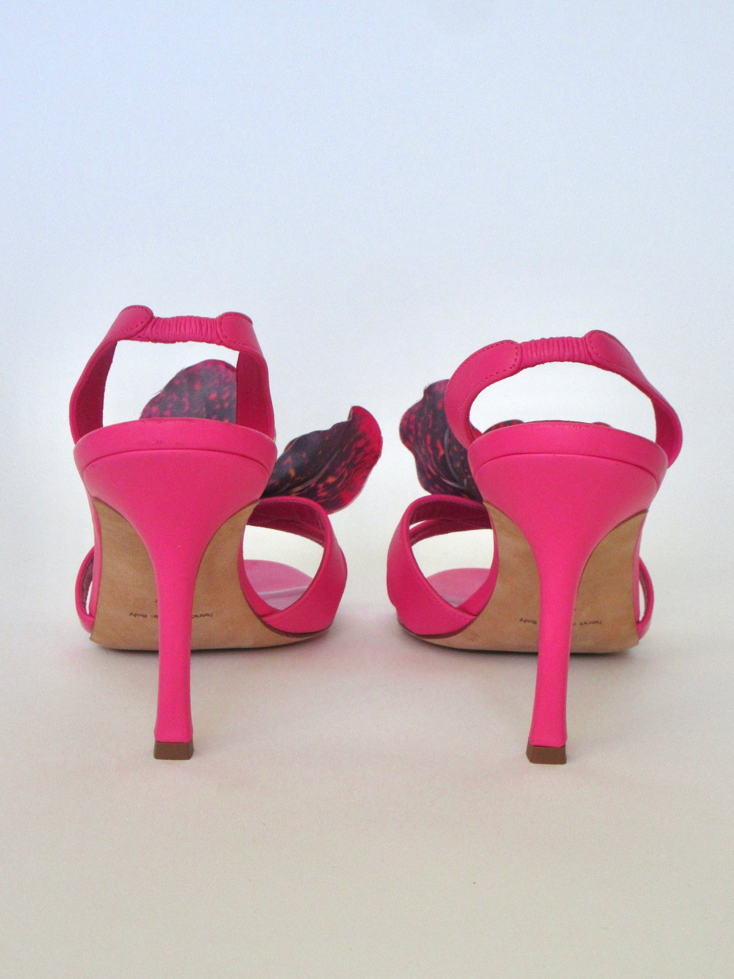 Reworked Upcycled Manolo Blahnik Pink Magenta Orchid Heels