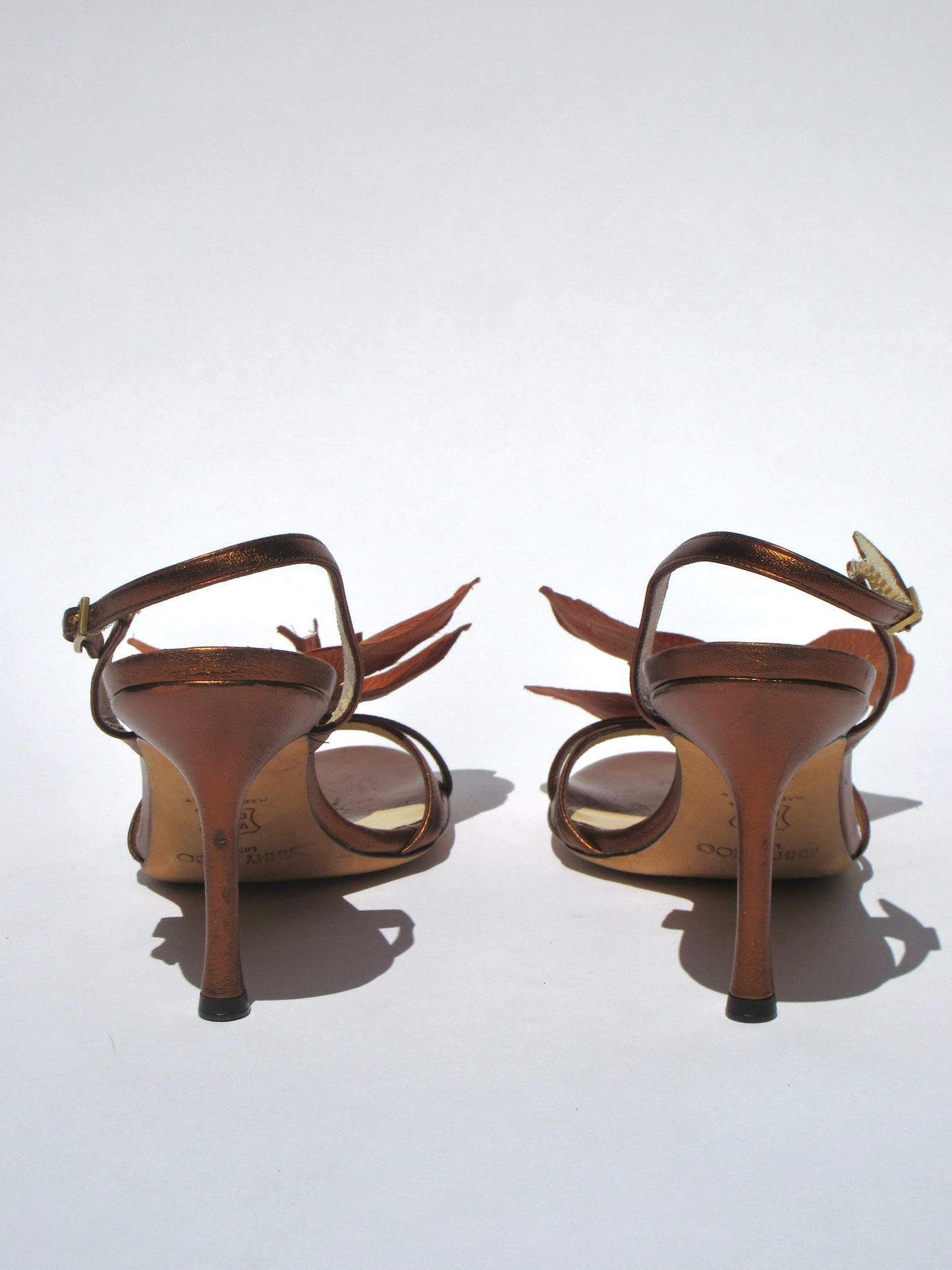 Reworked Upcycled Jimmy Choo Bronzed Orchid Heels