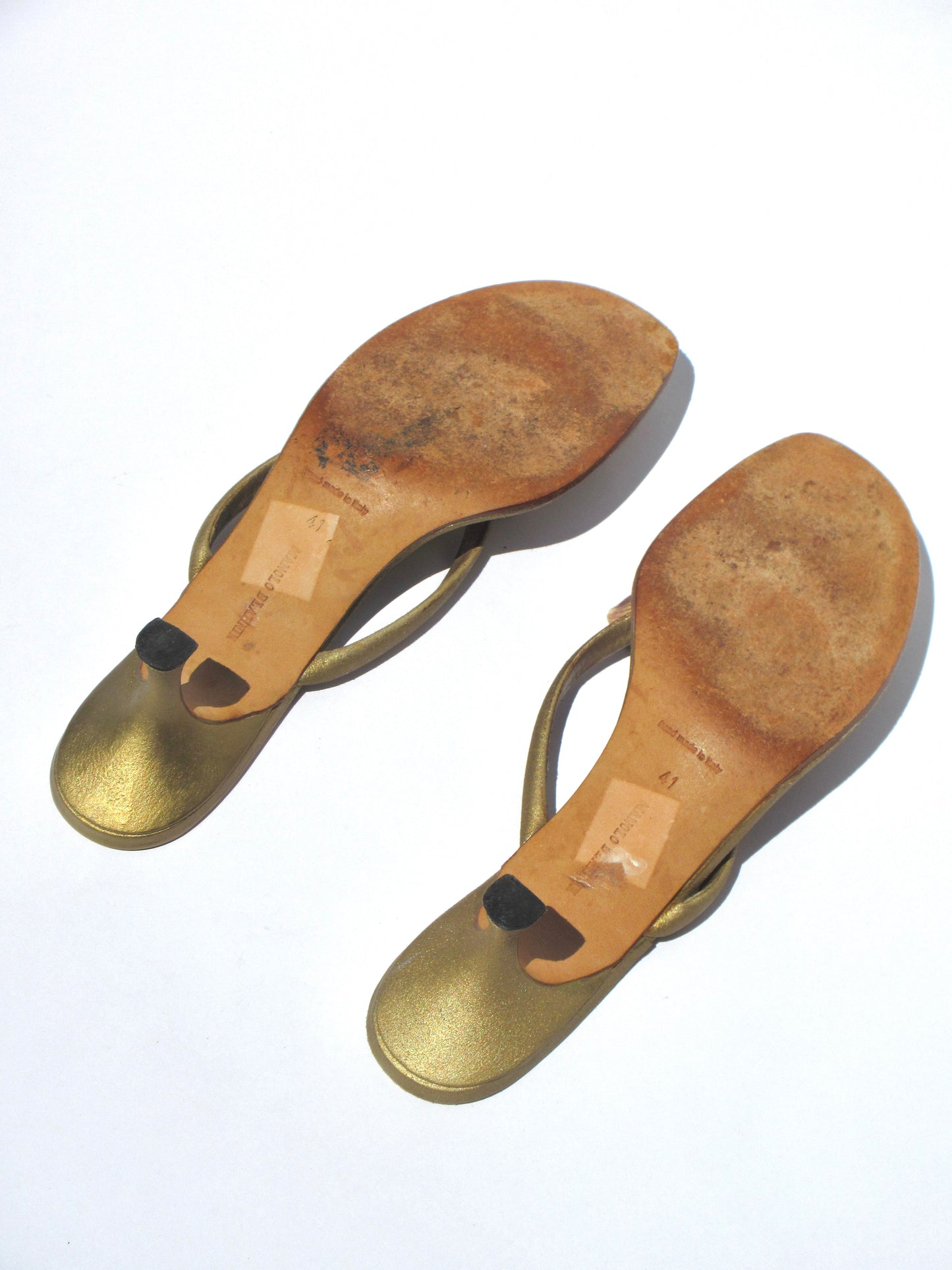 Reworked Upcycled Manolo Blahnik Muted Gold Orchid Kitten Heels